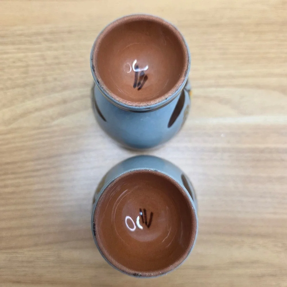 Vtg Stangl Pottery Golden Harvest 7pc Set Creamer/Sugar, Double Egg, Salt/Pepper